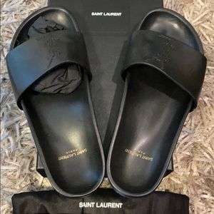 Saint Laurent Black Slides